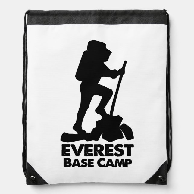 Everest Base Camp Adventure Drawstring Sling Bag (Front)