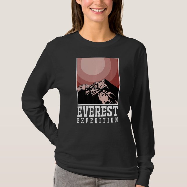 Everest Expeditions Mountain Exploration Adventure T-Shirt (Front)
