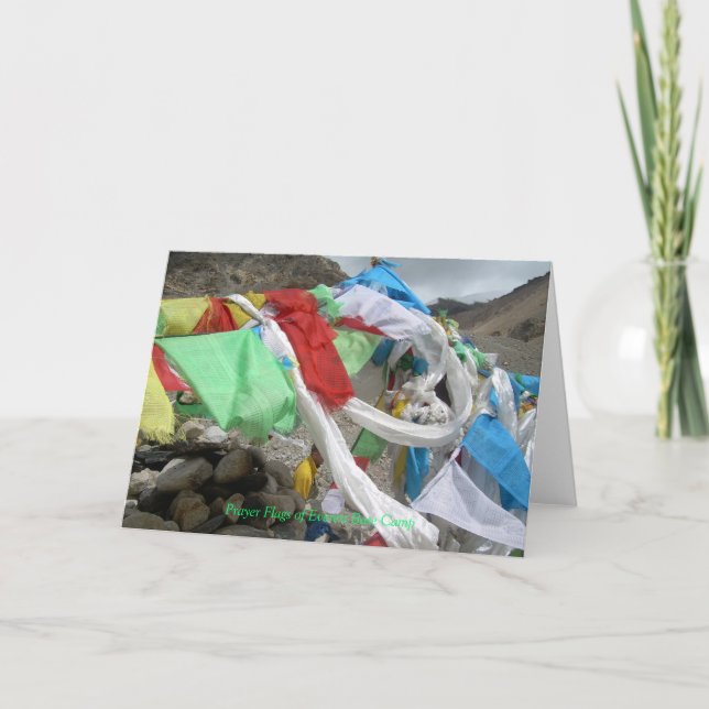 Everest Prayer Flags Greeting Card (Front)