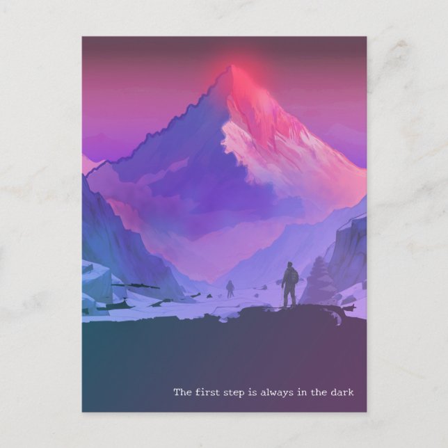 Everest Sunrise Minimalist Inspiration Postcard (Front)