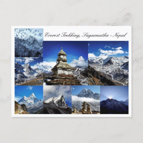 Everest Trekking Sagarmatha Park Himalayas Nepal Postcard