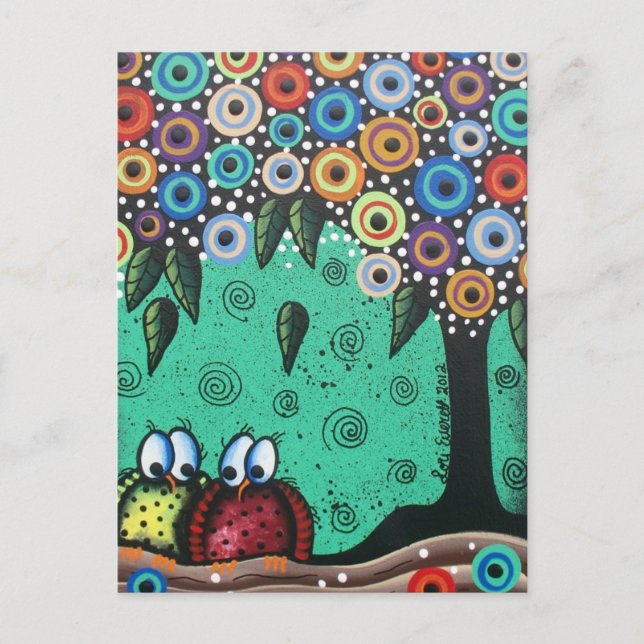 Everett_ Day Of The Dead, Bird Art, Funny, Cute Postcard (Front)