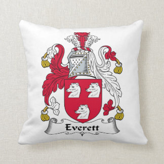 Everett Family Crest Throw Pillow