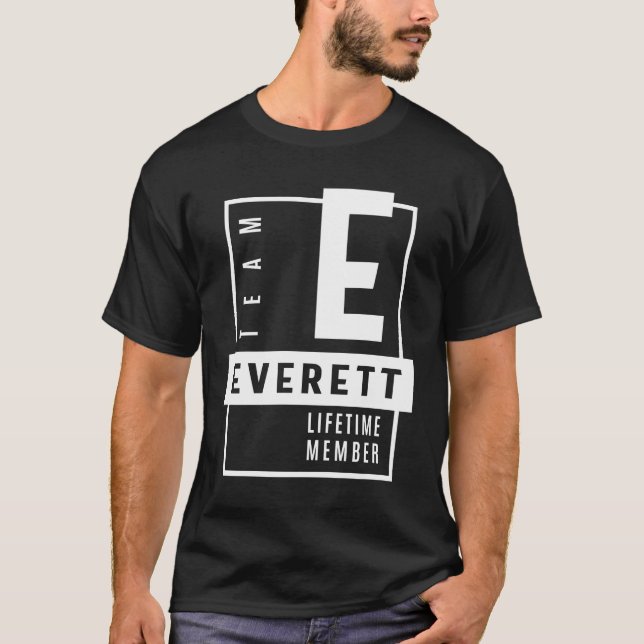 Everett Personalized Name Birthday Gift T-Shirt (Front)