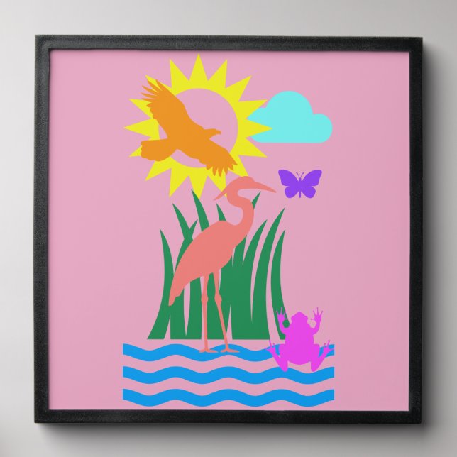 Everglade Creatures Peel And Stick Photo Tile (Front Set)