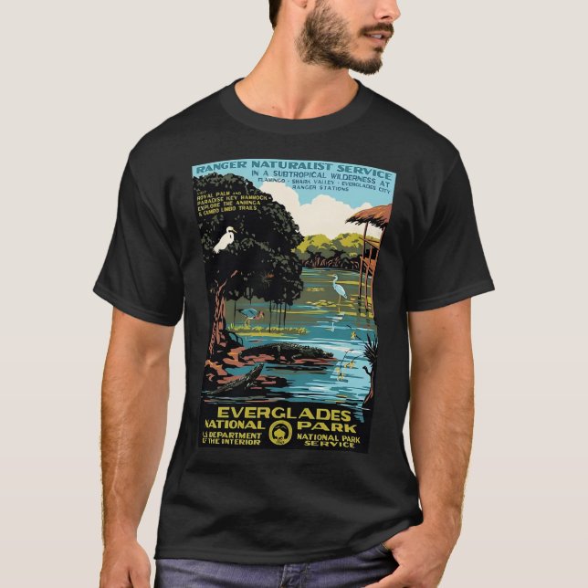 Everglade National Park Vintage Poster T-Shirt (Front)