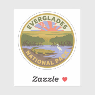 Everglades Florida Retro National Park Sticker