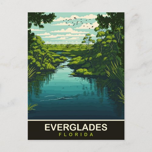 Everglades Florida Travel Postcard