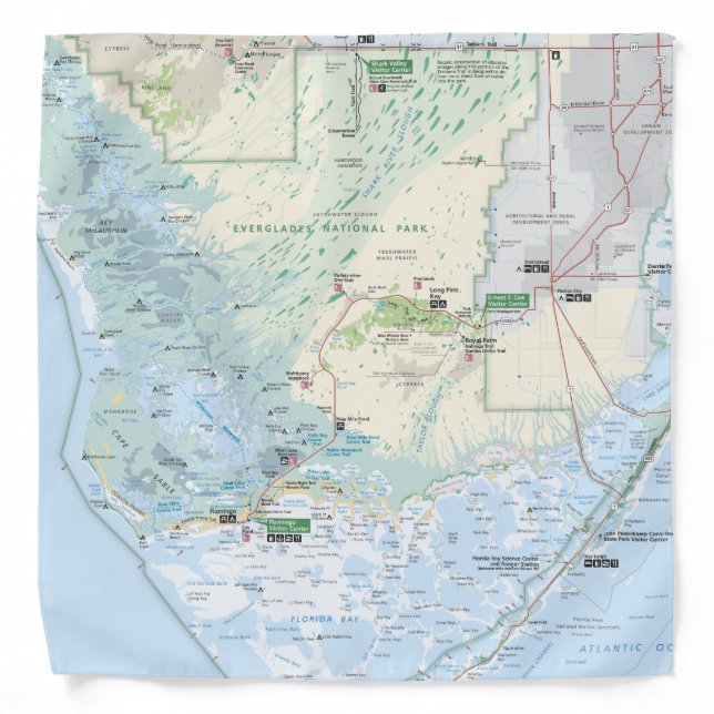 Everglades map bandana (Front)