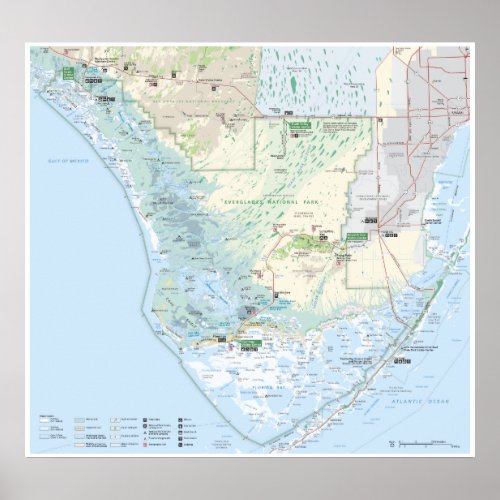 Everglades map poster