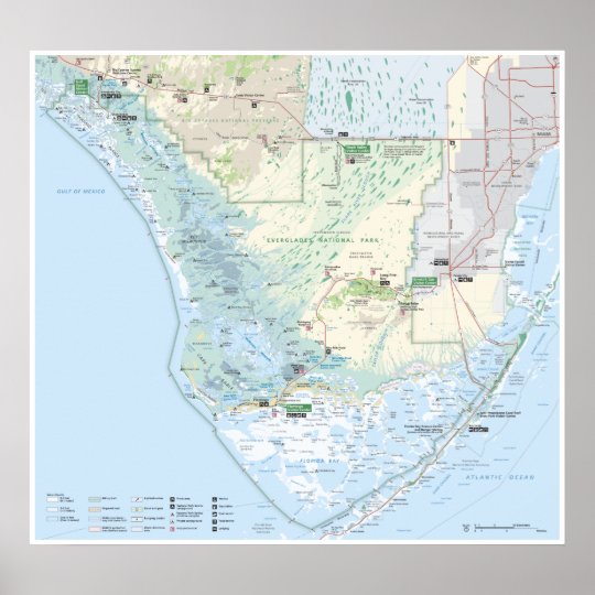 Everglades map poster | Zazzle.com