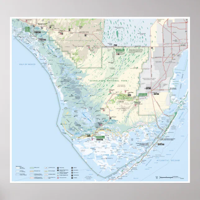 Everglades map poster | Zazzle