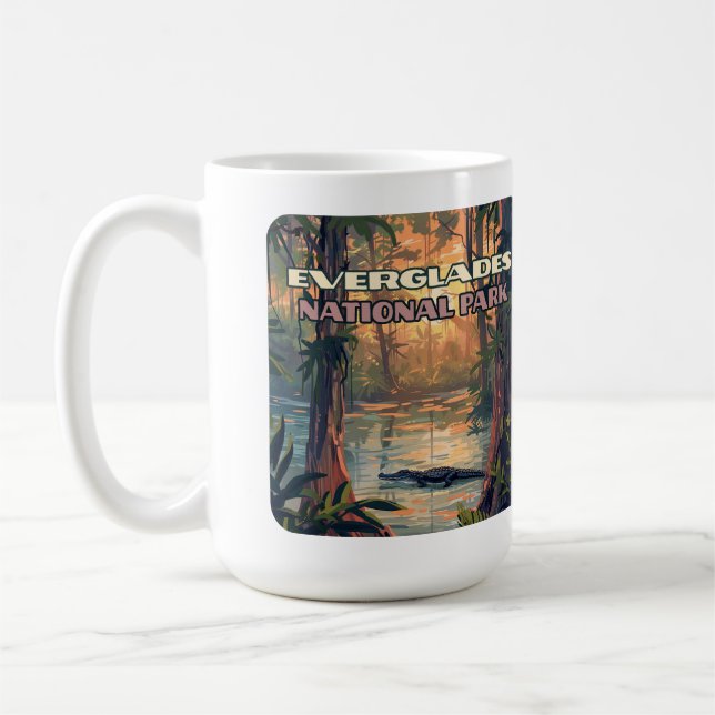 Everglades National Park Alligator Swamp Florida Coffee Mug (Left)
