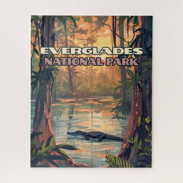 Everglades National Park Alligator Swamp Florida Jigsaw Puzzle (Vertical)