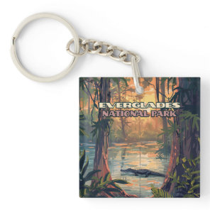 Everglades National Park Alligator Swamp Florida Keychain