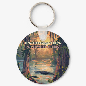 Everglades National Park Alligator Swamp Florida Keychain
