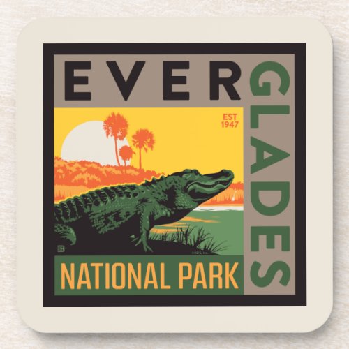 Everglades National Park  Florida Beverage Coaster