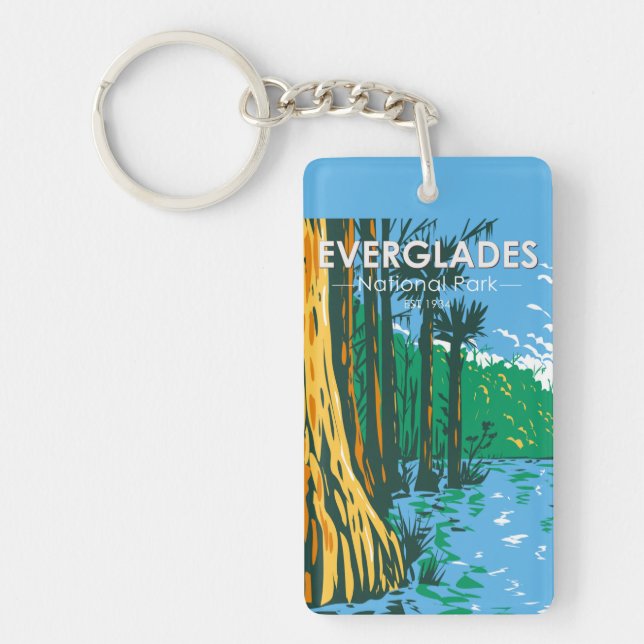  Everglades National Park Florida Double Sided Keychain (Front)