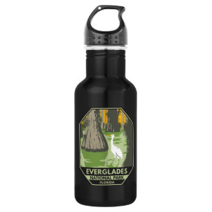 Everglades National Park Florida Egret Vintage Stainless Steel Water Bottle