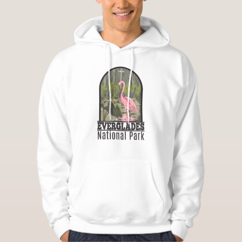 Everglades National Park Florida Flamingo Vintage  Hoodie