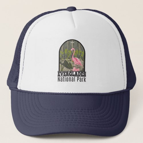 Everglades National Park Florida Flamingo Vintage  Trucker Hat