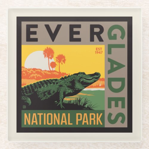 Everglades National Park  Florida Glass Coaster