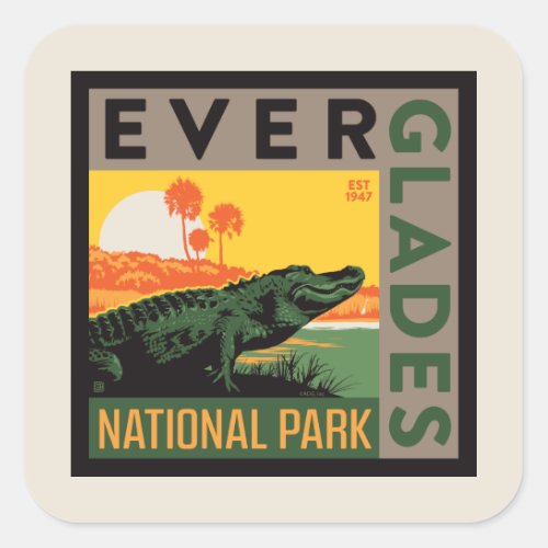 Everglades National Park  Florida Square Sticker