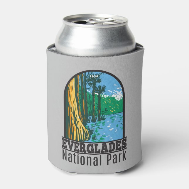 Everglades National Park Florida Vintage Can Cooler (Can Front)