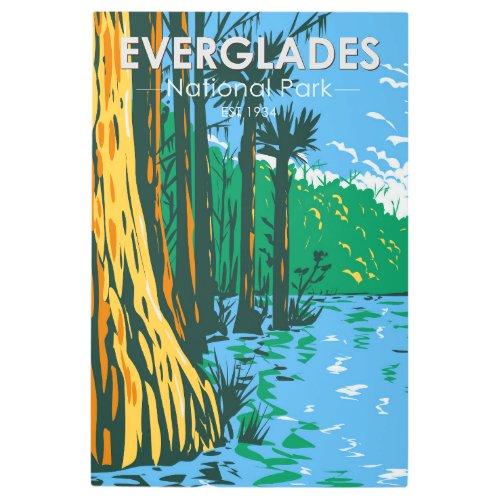  Everglades National Park Florida Vintage Metal Print