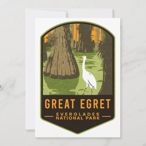Everglades National Park Great Egret Holiday Card