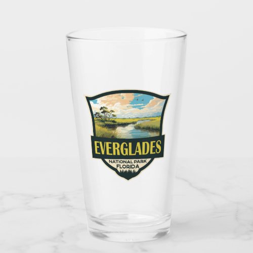 Everglades National Park Illustration Travel Art Glass
