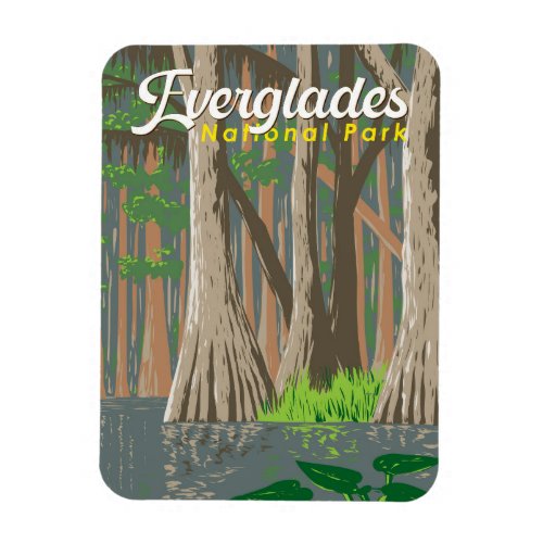 Everglades National Park Illustration Travel Art Magnet