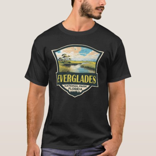 Everglades National Park Illustration Travel Art T_Shirt