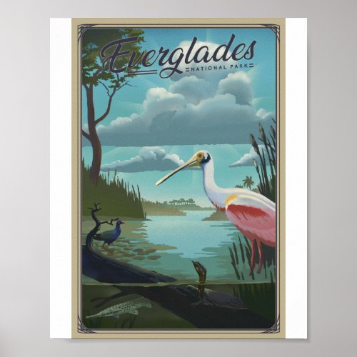 Everglades National Park Litho Artwork Poster