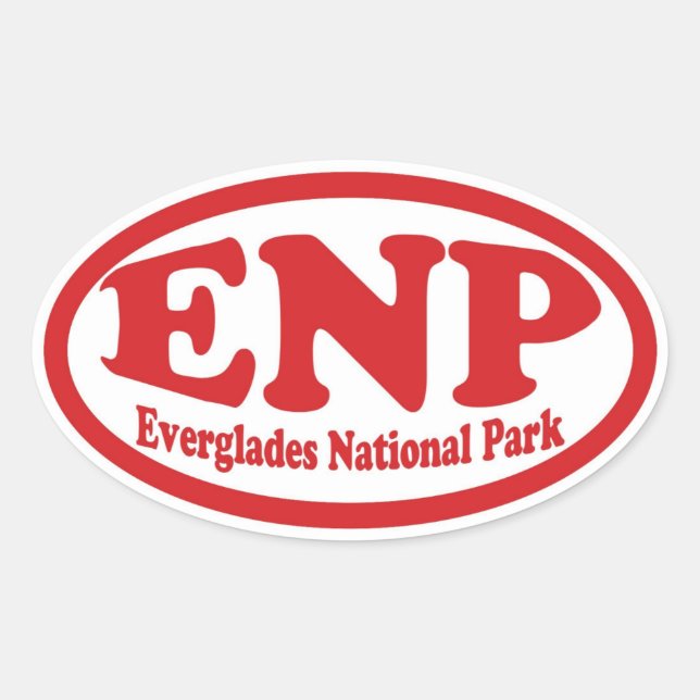 Everglades National Park red oval sticker (Front)