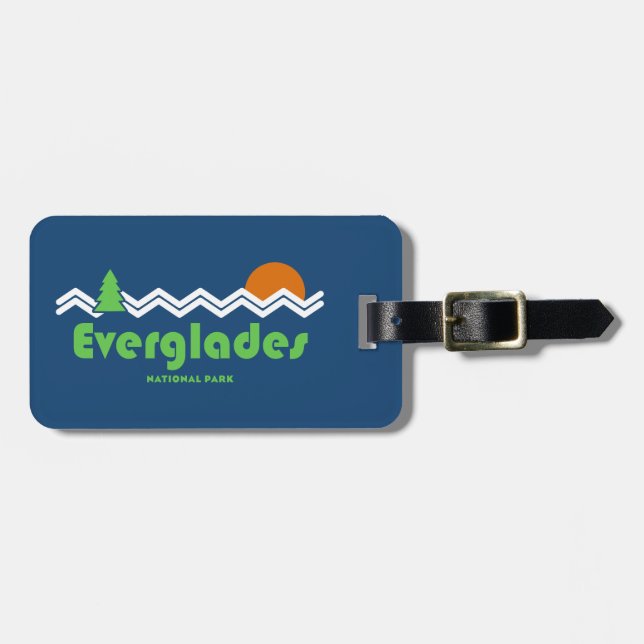 Everglades National Park Retro Luggage Tag (Front Horizontal)