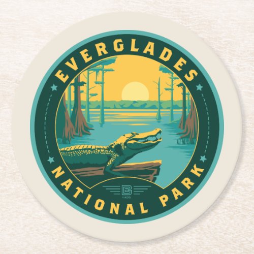 Everglades National Park Round Paper Coaster