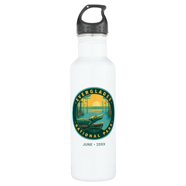 Everglades National Park Stainless Steel Water Bottle (Front)