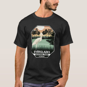 Everglades National Park Sunset Egret Vintage T-Shirt