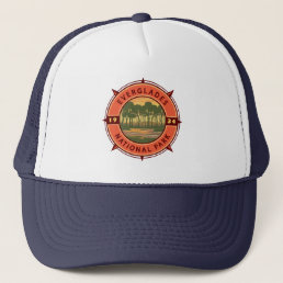 Everglades National Park Sunset Retro Compass Trucker Hat