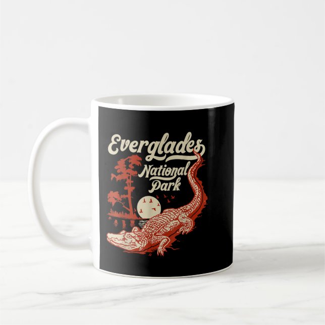 Everglades National Park Vintage Crocodile Alligat Coffee Mug (Left)