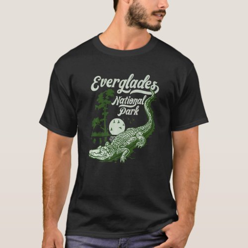 Everglades National Park Vintage Crocodile Alligat T_Shirt