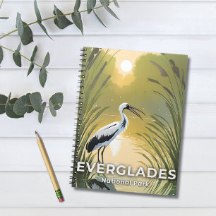 Everglades National Park   Watercolor Stork Notebook