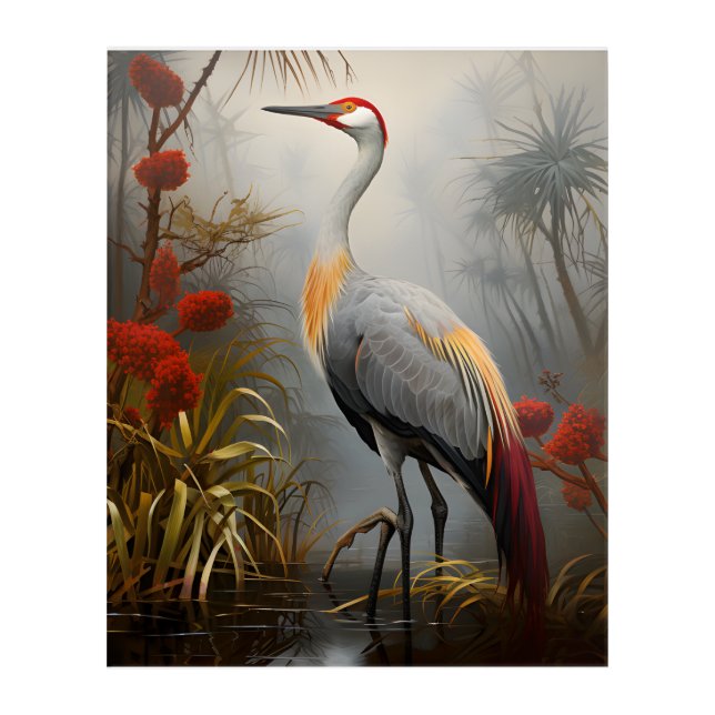 Everglades: Sandhill Crane Acrylic Print (Front)