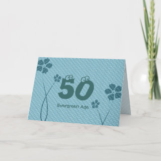 Evergreen 50th Birthday Card