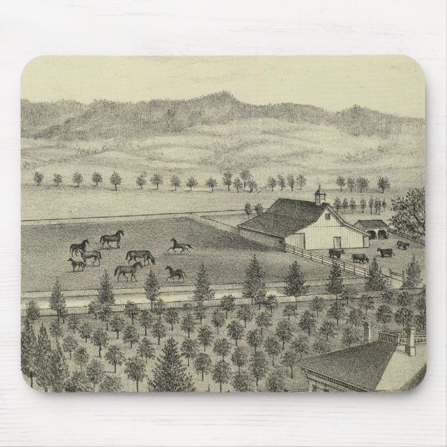 Evergreen Ave Farm Mouse Pad (Front)