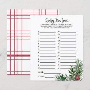 Evergreen Baby Item Game. Baby Shower Game