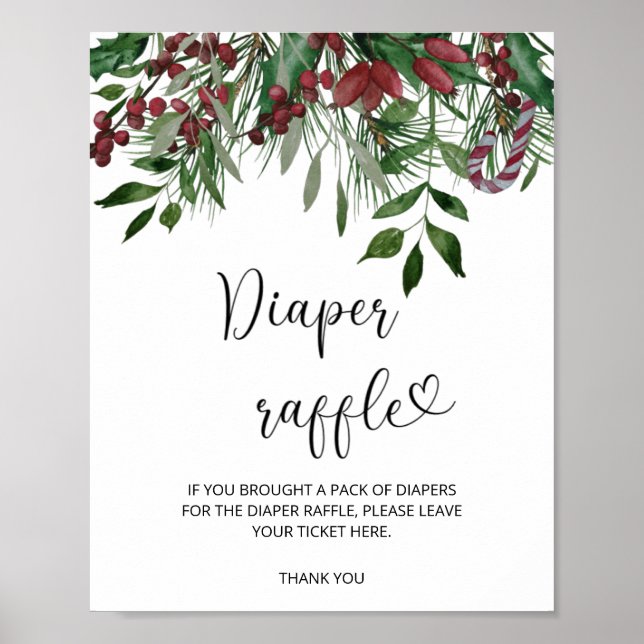 Evergreen Baby it's cold outside diaper raffle  Poster (Front)