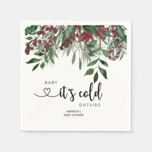 Evergreen Baby it's cold outside Napkins