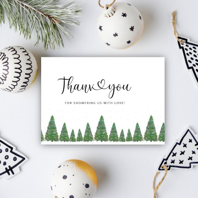 Evergreen baby shower thank you card (Creator Uploaded)